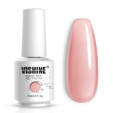 Vishine Gel Nail Polish,Transparent Neutral Nude Color Gel Polish Nail Art Manicure Salon DIY at Home 0.5 fl oz