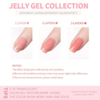 Vishine Gel Nail Polish,Transparent Neutral Nude Color Gel Polish Nail Art Manicure Salon DIY at Home 0.5 fl oz