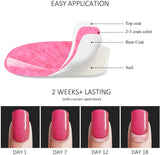 Vishine Gel Polish French Manicure Kit Top Base Coat Set Nail Gel Color White Pink Pedicure