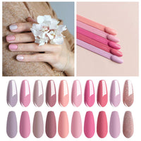 Vishine Gel Polish 12Pcs Professional Manicure Salon UV LED Soak Off Gel Nail Polish Pink Nude Violet Varnish Color Set Nail Art DIY 8ml
